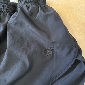 New Balance Black Athletic Shorts with White Trim